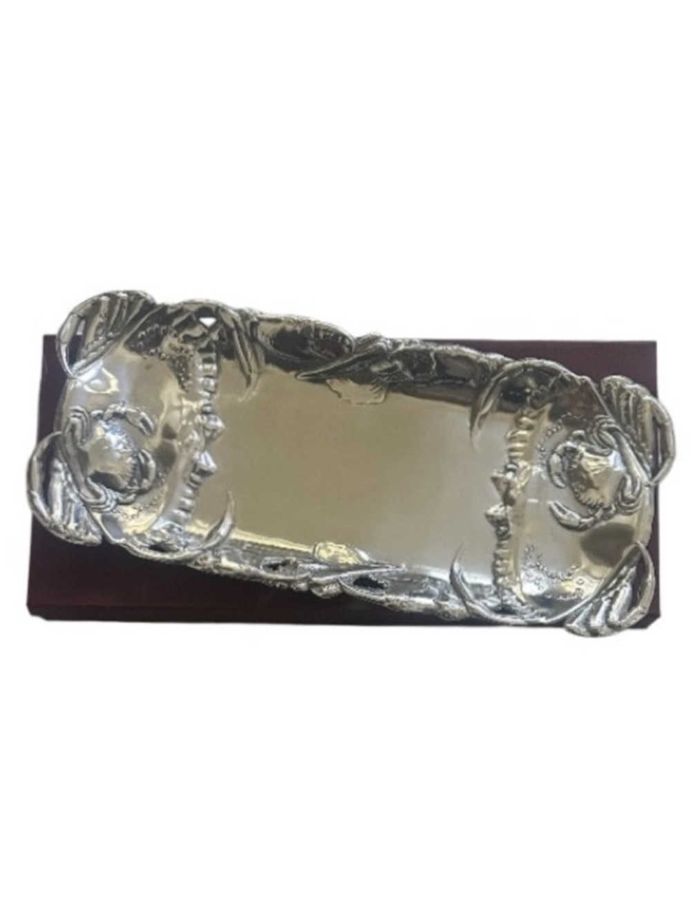 Arthur Court Silver Oblong Crab Serving Tray